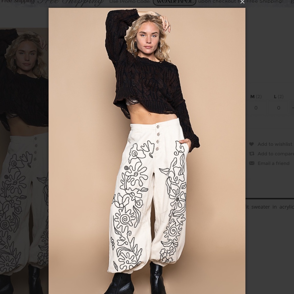 POL “ Chrissy” POL Vintage Washed Distressed Cropped Sweater 79 - Picture 6 of 6